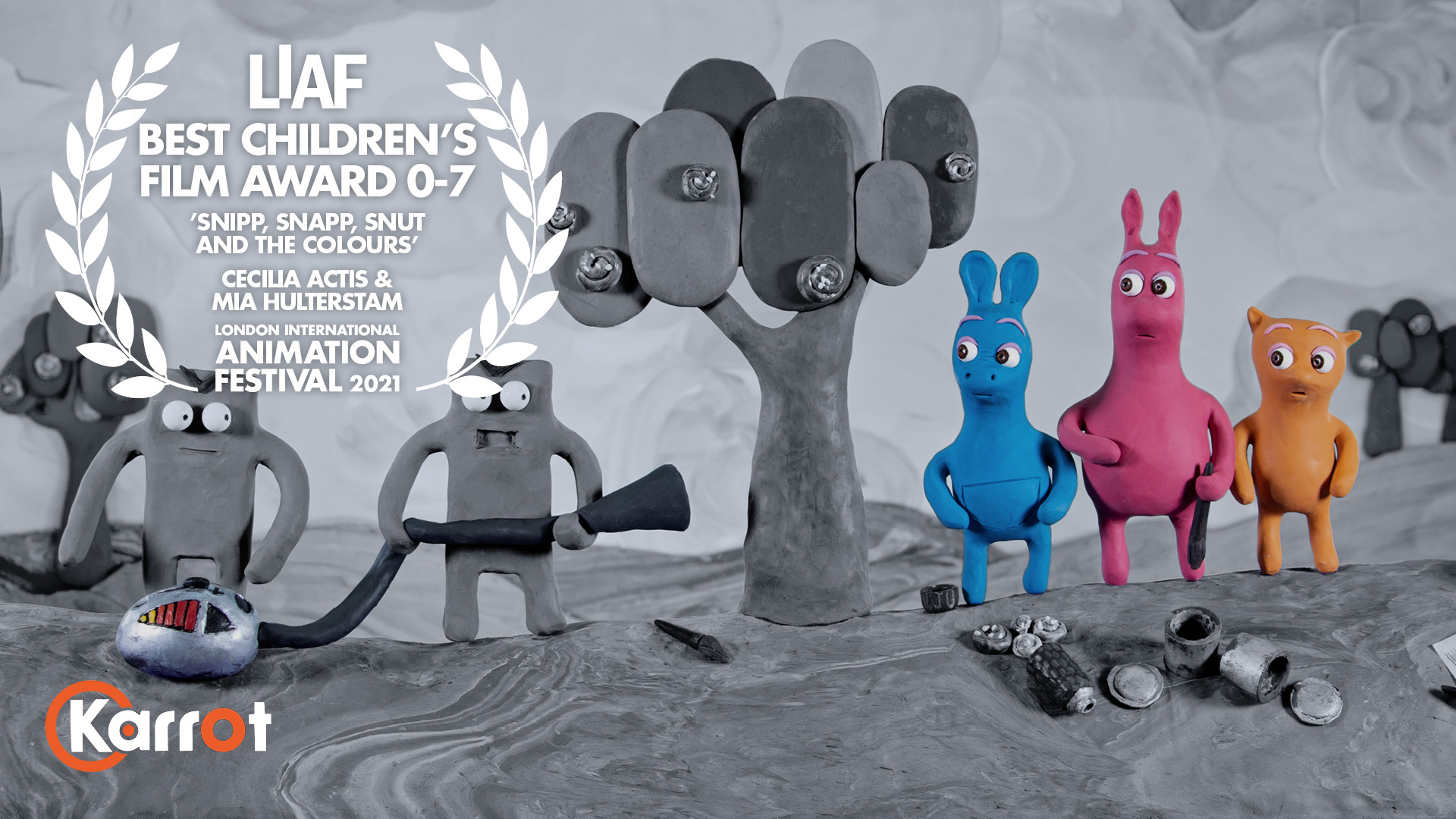Best Children's Film Award 0-7 year-olds, Snipp, Snapp, Snut and the Colours, Cecilia Actis, Mia Hulterstam