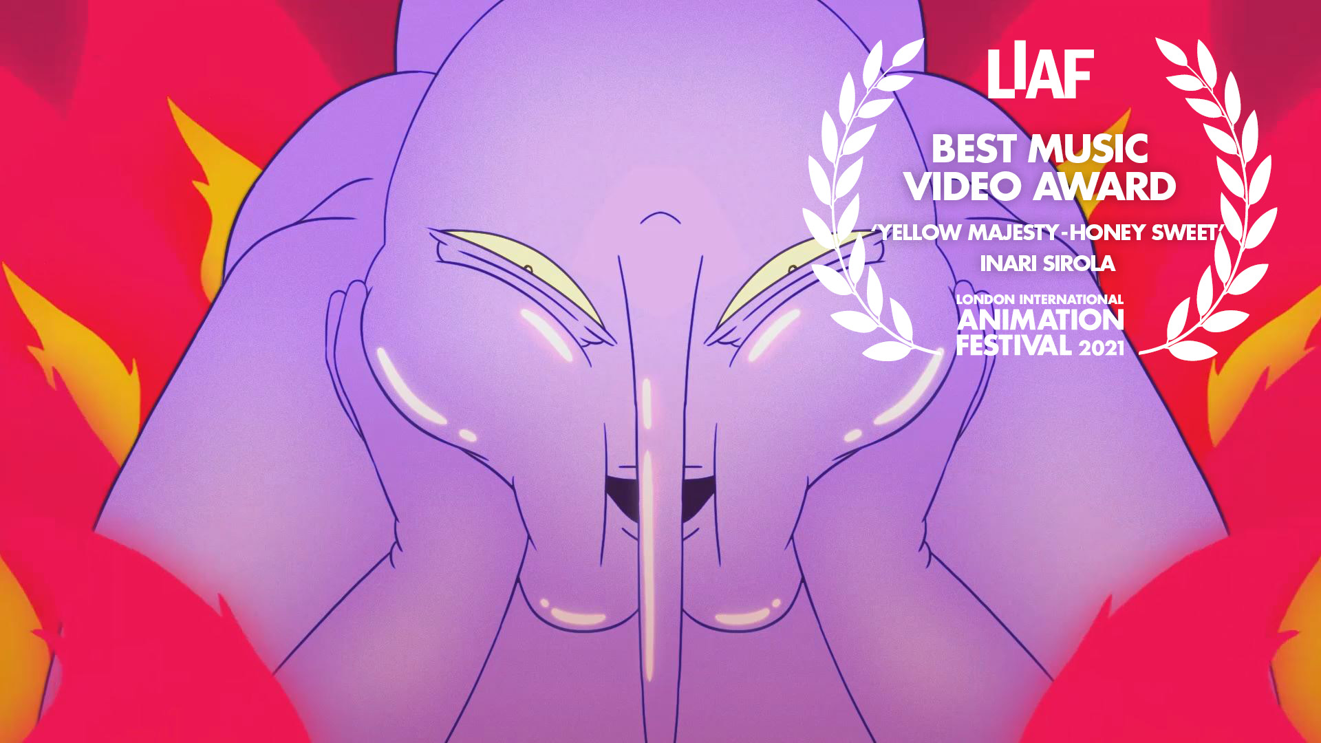 Best Music Video Award, Yellow Majesty, Honey Sweet, Inari Sirola, LIAF, London International Animation Festival